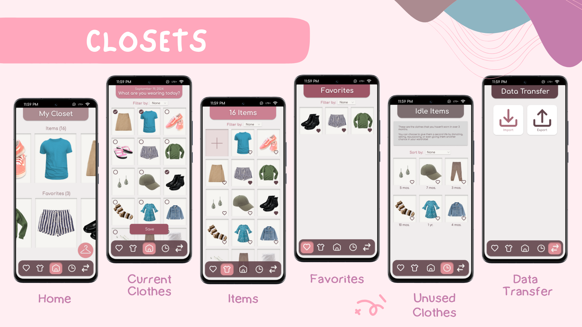 Closets Mobile Layout